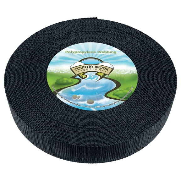 Country Brook Design - Navy Polypropylene (Polypro) Webbing (1 1/2 Inch, 25 Yards)