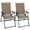 Brown, variant on SHGJ&SOFT Set of 2 Folding Chairs，Outdoor Patio Chair with Armrests for Porch Camping Pool Beach Deck Lawn Garden (Blue, 2 PC)