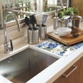 thumbnail image 6 of Blue Hydrangea Flowers Dish Drying Mat,Bird Drying Rack Pad Countertop Dishes Ultra Absorbent Microfiber Kitchen Counter Mat for Coffee Countertop Decor 18x24 Inch, 6 of 7