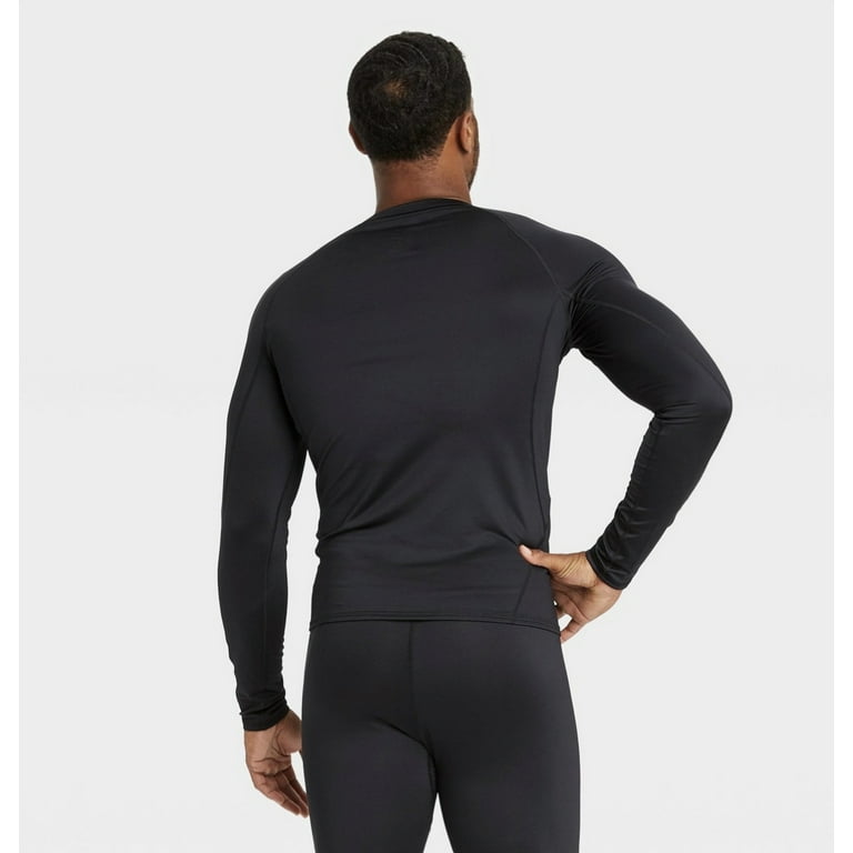 All in Motion Mens Heavyweight Thermal Pants Base Layers, Black