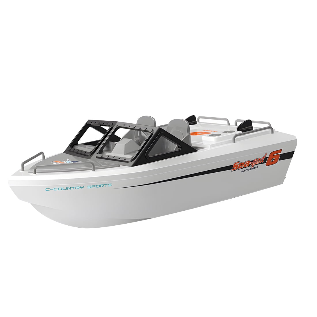 1/12 Scale 2.4G RC Boat Model, High-Speed Water Kart with Water Cooling & Capsize Reset, RC Racing Boat for Pools or Lakes, Remote Control Boats for Adults, White