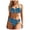 Blue, variant on Women's 2 Piece Swimsuit Y2K Bikini Set with O-Wire Halter Top High Waisted Sexy Adjustable Bathing Suits Beach Summer (Hot Pink, M)