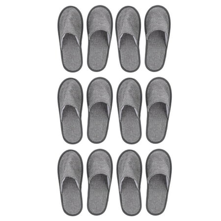 

Cotton Slippers Travel for Women Linen Pedicure Foldable Non-slip Disposable 6 Pairs