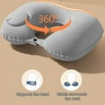 thumbnail image 4 of UHIAGREE Inflatable Neck Pillows for Travel,2 Pack Airplane Pillow for Traveling, Office, Home(Gray), 4 of 8