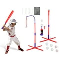 thumbnail image 2 of Imountek 3 in 1 Baseball Toy Set for Toddlers & Kids Ages 3-5, Tee Ball Stand Hanging Tee Automatic Ball Launcher with Adjustable Height for Indoor Outdoor Sports, 2 of 12