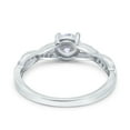 thumbnail image 3 of Simulated Cubic Zirconia Size-6 Art Deco Wedding Engagement Ring 925 Sterling Silver, 3 of 7