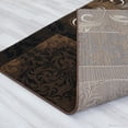 thumbnail image 5 of Allstar 5x7 Modern Area Rug in Brown with Charcoal Grey Patchwork Floral Patchwork design (4' 11" x 6' 11"), 5 of 8