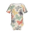 thumbnail image 2 of Balery Butterfly Pattern Baby Climbing Clothes Infant Bodysuit Cute Infant Bodysuit Baby Romper-3 Months, 2 of 7