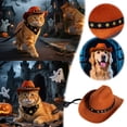thumbnail image 1 of Cat Hat For Small Stylish Denim Pet Hat With Star Print Comfortable Polyester Cat Accessory For Indoor Outdoor Use, 1 of 6