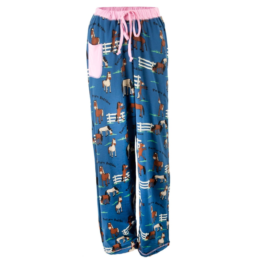 Animal World Horse Pasture Bedtime Women's Pajama Pants