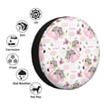 thumbnail image 2 of Kdxio Flamingo And Flowers for Tire Cover Wheel Protectors Tyre Covers Weatherproof Wheel Covers Universal Fit for Trailer Rv SUV Truck Camper Travel Trailers 16 inch, 2 of 5
