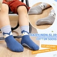 thumbnail image 3 of Baby Non Slip Socks Toddler Boys Girls Grips Cotton Anti Skids Crew Cute Cartoon Infant Socks 5 Pairs, 3 of 6