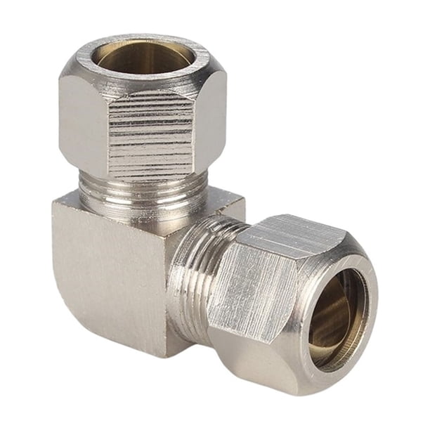 Tubería de aceite neumático 3PCS Ajuste 4 6 8 10 12 14 16mm Tubería SOBREDOSIS Codo 90 grados Tubo de compresión de latón Conector de accesorios de tubos