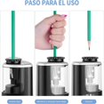 thumbnail image 5 of Sacapuntas eléctricas, sacapuntas de batería automática dejita, sacapuntas rápidas con cuchillas reemplazables en escuelas, hogares, oficinas, aulas, etc., 5 of 5