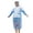 Blue, variant on Jane Wardrobe Portable EVA Rain Poncho for Women, Hooded Thickened Zipper Long Length, Reusable Waterproof Outdoor Travel Raincoat, 1 Piece, One Size