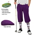 thumbnail image 2 of Golf Knickers Start-in-Style Traditional (Plus Fours) Outfit for Men - Purple - 28", 2 of 4