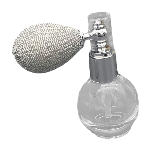 Atomizador de perfume en spray recargable, vacío, diseño retro, antiobstrucción, pequeño, ideal para regalo. gris