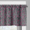 thumbnail image 3 of Ambesonne Leopard Print Window Valance, Cheetah Panther Spots, 54" X 18", Black Grey and Pink, 3 of 5