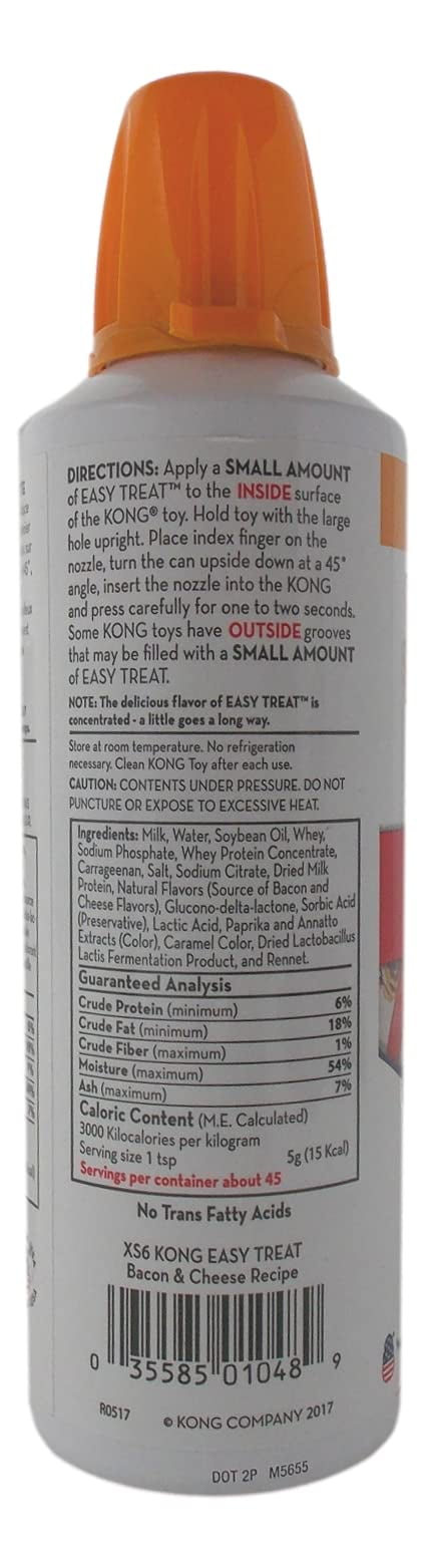 Kong Easy Treat Stuff Dog Toy Fill 4 Flavors (1) Each: Bacon Cheese, Liver, Peanut Butter, Pepperoni and MerlinsMart Zine