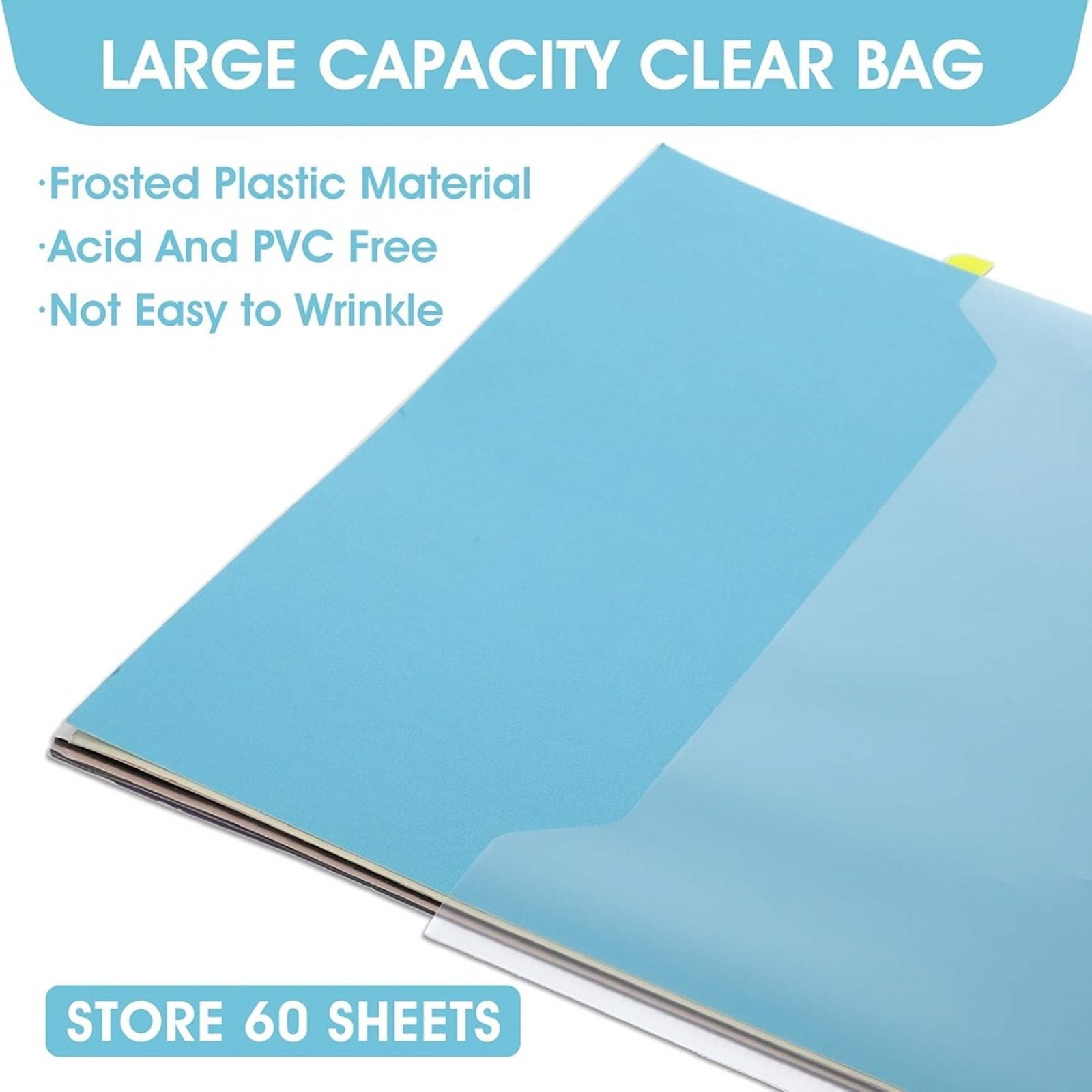 Scrapbook Paper Storage Organizer 12x12 Inch Clear Scrapbook Paper Organizer with Sticky Index Tabs Holds