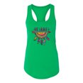 thumbnail image 3 of Colorful Neon Be Brave Dreamcatcher | Dean Russo Art Pop Culture Ladies Racerback Tank Top, Kelly, Medium, 3 of 6