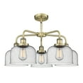 thumbnail image 3 of Innovations Lighting  Bell - 5 Light 26" Stem Hung Chandelier Antique Brass/Seedy, 3 of 5