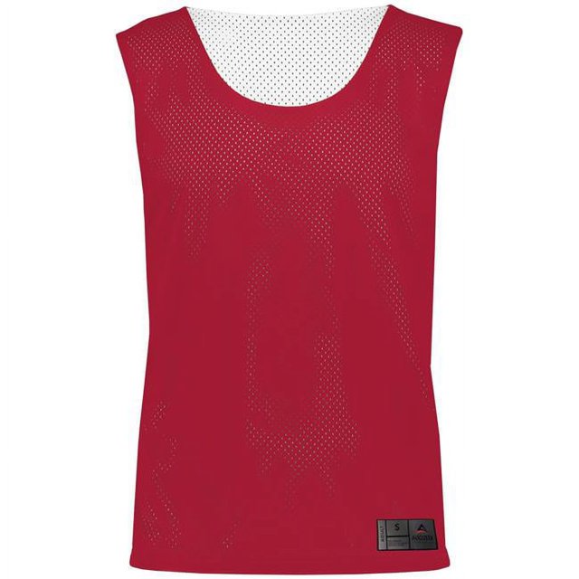 ASI 9717.408.L Pinnie Réversible en Maille pour Adulte, Écarlate et Blanc - Grand
