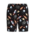 thumbnail image 4 of Wukai Space Rocket Men’s Short Pajama Pants With Pockets Soft Sleep Pj Shorts for Men-Small, 4 of 6