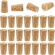 thumbnail image 1 of Paquete de 25 tapones cónicos de corcho de madera blanda natural para botellas de vino, 1 of 5