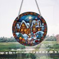 thumbnail image 4 of RYRDWP Halloween Pumpkin Stained Glass Window Hanging Decoration, 4 of 5