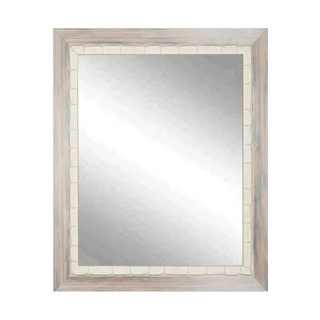 American Made Plage Patinée Encadré Miroir Mural 22 x 32 Po. BM023S
