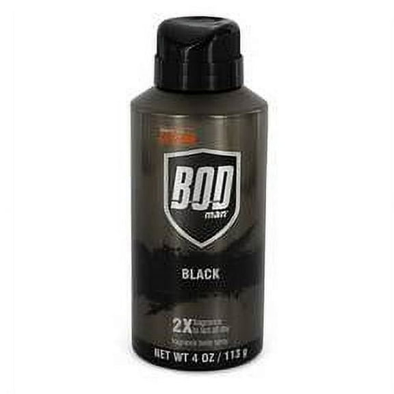 Bod Man Black Cologne By Parfums De Coeur Body Spray 4 oz(Pack of 2)