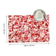 thumbnail image 2 of DouZhe Polyester Placemats Set of 4, Cute Love Decoration Pattern Heat Resistant Place Mats for Dining Table, 12" x 18", 2 of 7