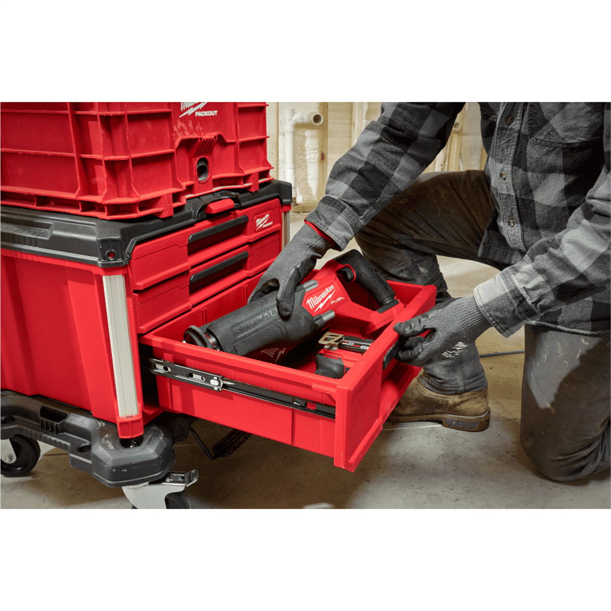 Milwaukee Tool PACKOUT Multi-Depth 3-Drawer Tool Box