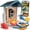 Blue, variant on Bird Feeder with Camera Solar Powered 2K HD Live Instant Alert with 32GB Card AI Identify Wildlife Camera Bird Feeder 2.4G Wireless Gift to Mom Dad