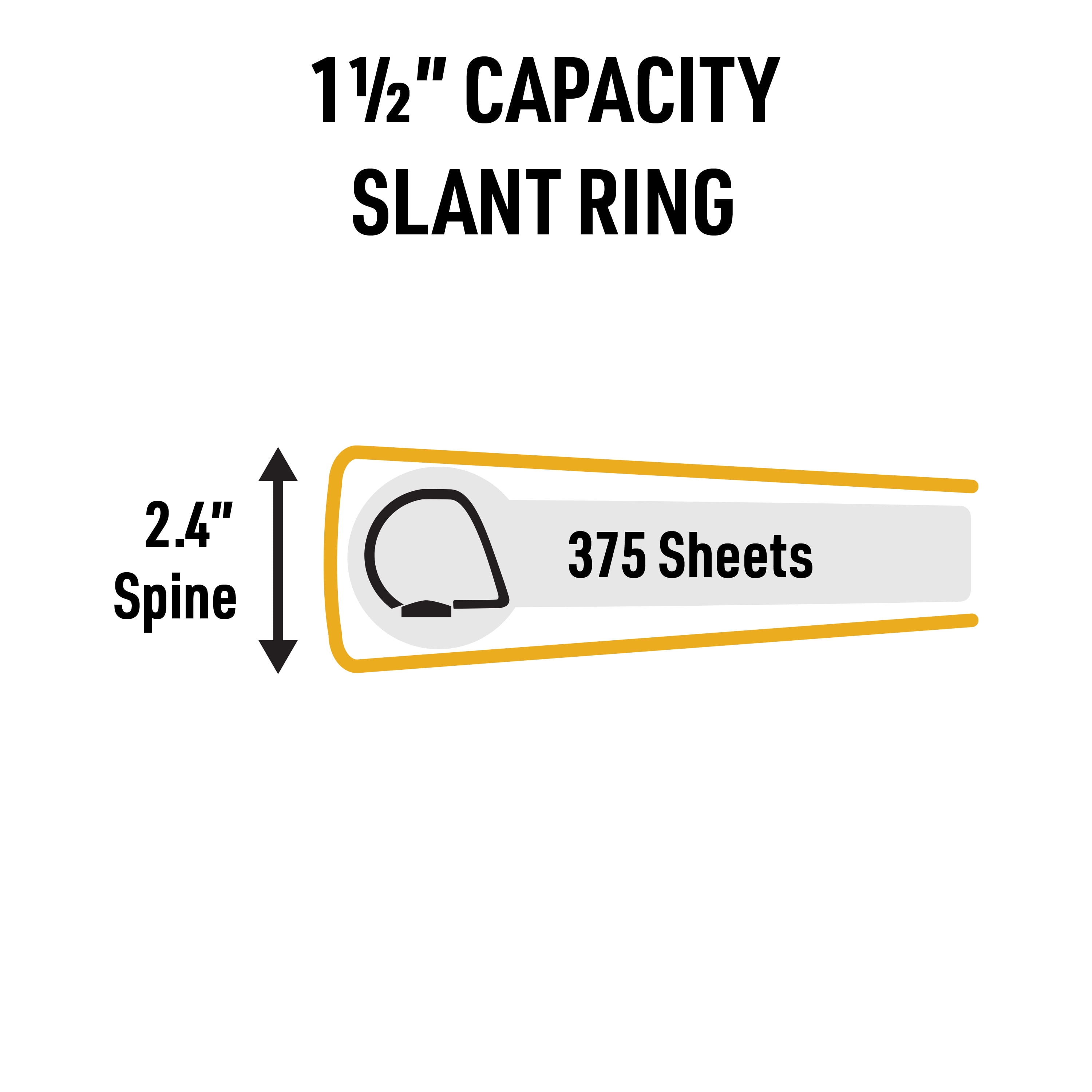 Avery UltraDuty SDS Binder with Chain, 1-1/2" Slant Ring (77711)