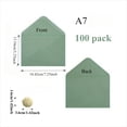 thumbnail image 3 of HOHAHO 100 pack Sage Green A7 Envelopes for 5x7 Cards,Self Adhesive with Golden Wax Stickers,Perfect for Wedding Invitation, Greeting, Birthday Baby Shower Invitations(Envelope 5.25 x 7.25 ), 3 of 8