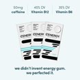 thumbnail image 2 of Energy Gum ZENERGY sabor a menta, 50 mg de cafeína, paquete de 12, 2 of 6