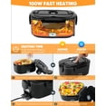 thumbnail image 3 of Electric Lunch Box Food Heater - 100W Fast Heating Lunch Box 12V/24V/110-230V Warming Lunchbox, Dual 1.5L Containers, Portable Food Warmer f, 3 of 6