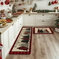 thumbnail image 5 of Costeam 2 Pcs Christmas Kitchen Rug Sets 16x24in+16x48in, Non Slide Backing Floor Mats, Merry Christmas Kitchen Decor, Xmas Kitchen Rugs, Festive Holiday Kitchen Floor Decor, 5 of 6