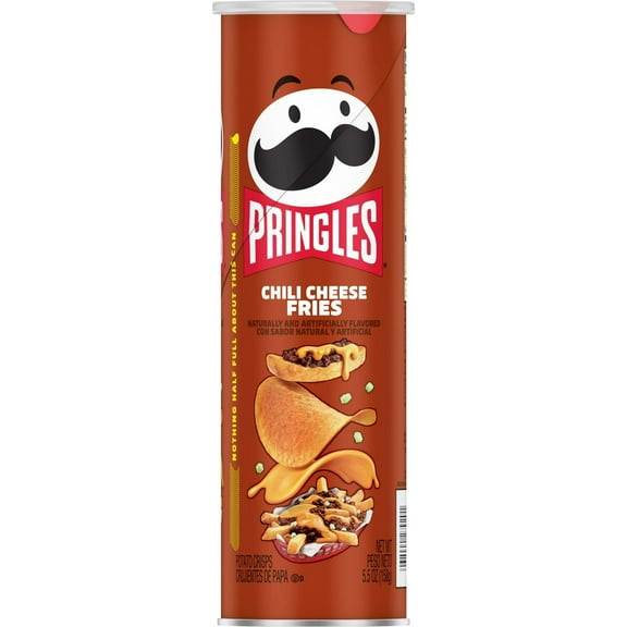 Pringles Chili Cheese Fries Potato Crisps Chips, Lunch Snacks, 5.5 oz (Pack of 4)