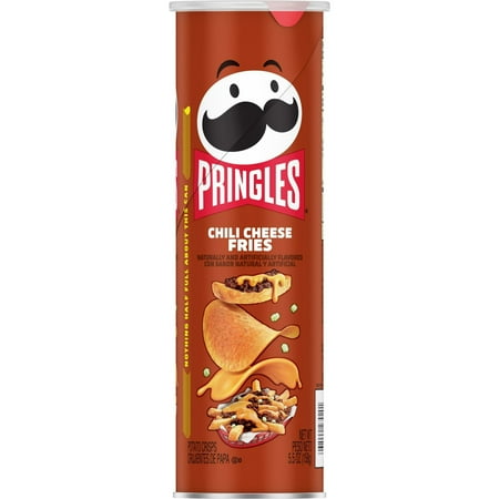 Pringles Chili Cheese Fries Potato Crisps Chips, Lunch Snacks, 5.5 oz