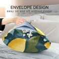 thumbnail image 4 of Yayeee Pillowcase King Size Set of 2 Satin Wrinkle Resistant Pillow Case, Green Lemon Leaves, 4 of 7