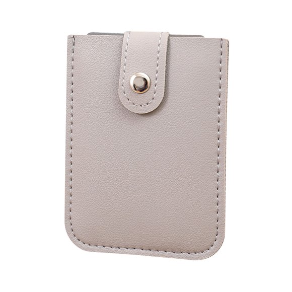 Cartera De Cuero Con Tarjetero Y Cierre De Botón a Presión, 5 Ranuras Para Tarjetas Y Bolsillo Para Efectivo Para Fácil Acceso, Diseño Minimalista Delgado Para Hombres Y Mujeres, Cabe En