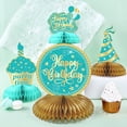 thumbnail image 3 of 8 Pieces 30th Birthday Decorations for Women Teal, Happy 30th Birthday Honeycomb Centerpieces, Cheers to 30 Years Table Decorations for Thirty Year Old Bday Party, 3 of 7