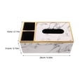 thumbnail image 2 of NUOLUX 2Ud Caja Rectangular Organizadora De Pañuelos De Cuero PU Con Patrón Mármol Para Cocina Y, 2 of 6