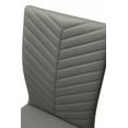 thumbnail image 2 of Mist Dark Gray Faux Leather Chrome Cantilever Dining Chairs Set of 2 Sidechairs, 2 of 7