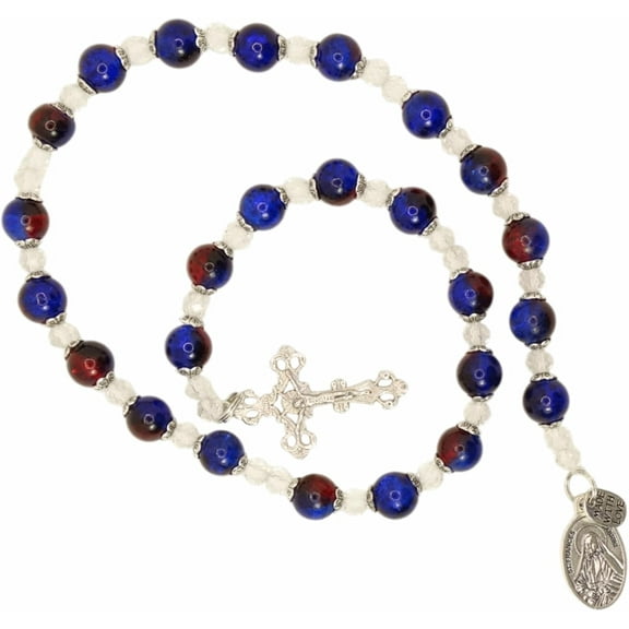 Saint Frances Xavier Mother Cabrini Beads Chaplet Little Rosary patron saint of Immigrants and a prayer card blessed By His Holiness