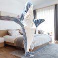 thumbnail image 2 of Lindo tiburón manta capa suave franela saco de dormir para amigos regalos interesantes Hugtrwg Para estrenar, 2 of 9