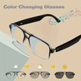 thumbnail image 3 of smart Glasses with Blue Light Filter, Voice Assistant & Dual Microphones - Wireless Sport Fashion Glasses for Music, Calls, - Rechargeable TR Frame PC Glasses - Perfect Gift for Men & Women, 3 of 10